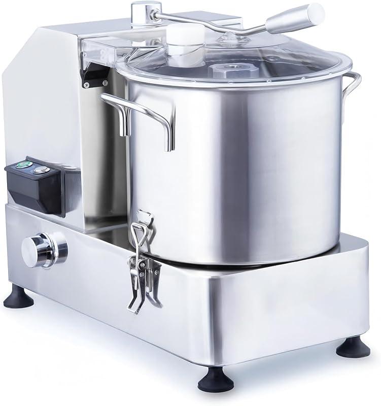 CLIVIA 9L Commercial Food Processor Bowl Cutter, 1800W Variable Speed | Heavy-duty commercial food processor for meat, vegetables and fruit with variable speed control and stainless steel bowl