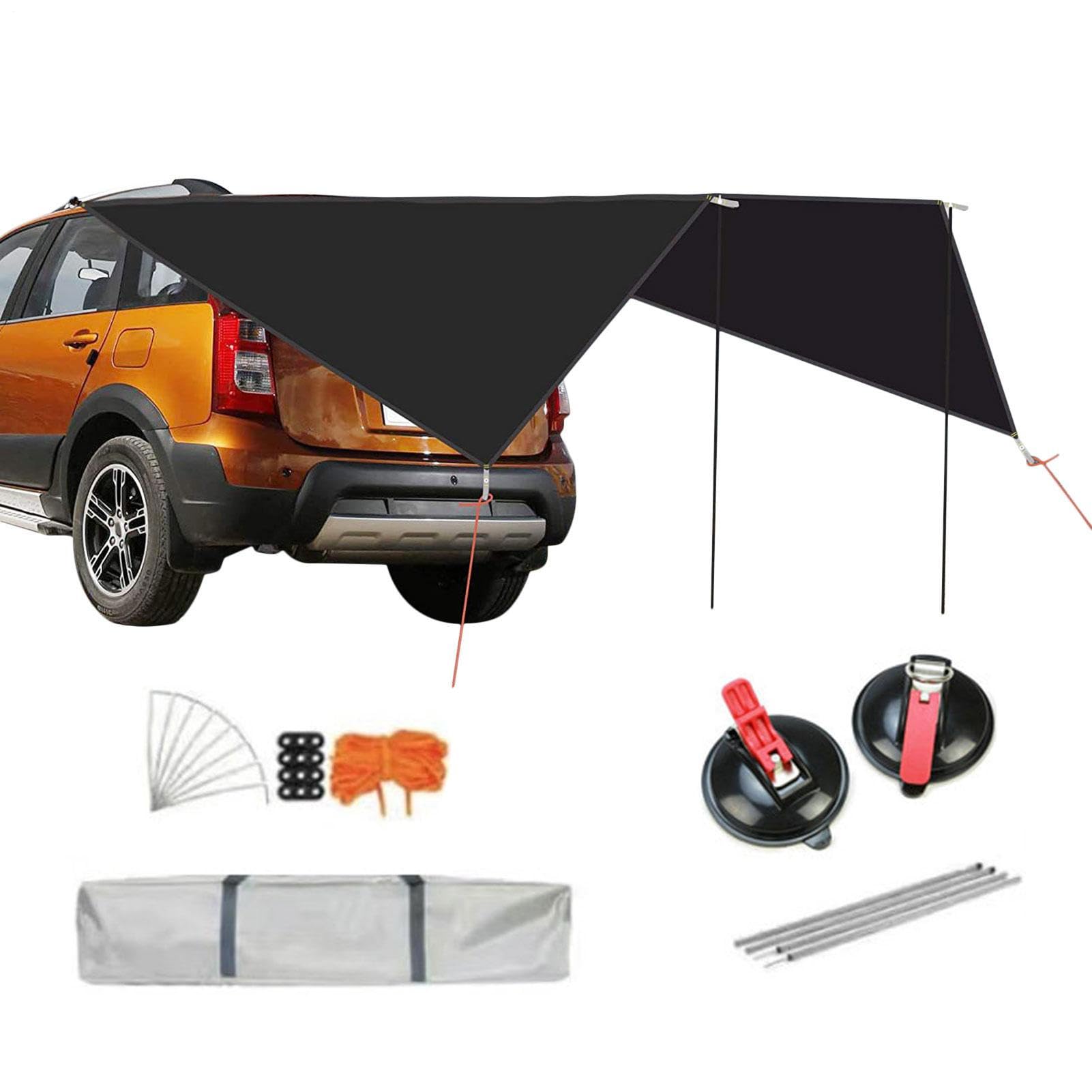 Tenda da Sole Auto Copertura Portatile Impermeabile 2,7 x 3,4 m | Protezione UV Resistente al Tenda Parasole da Portellone Auto Per campeggio all'aperto parcheggio uso automobilistico SUV