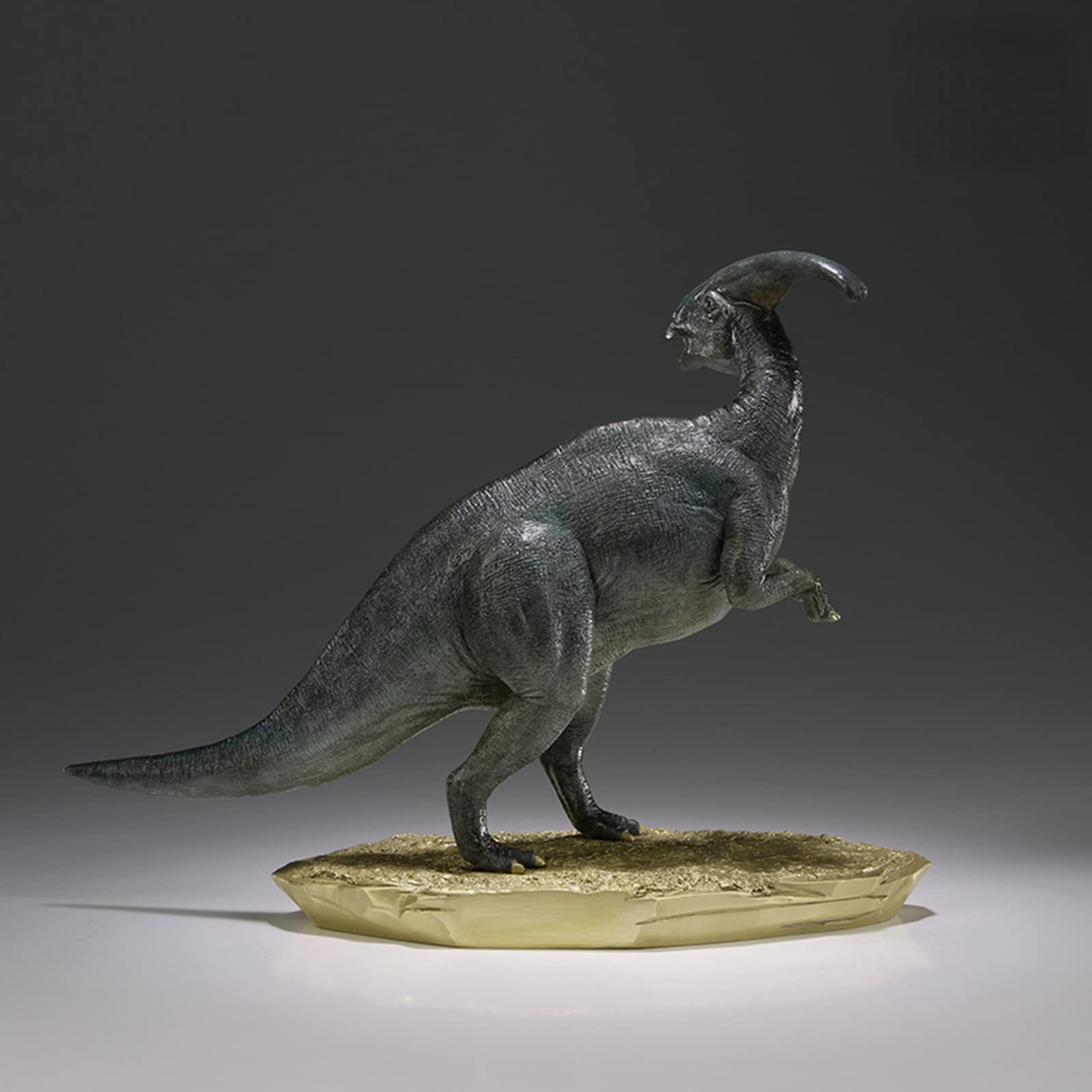 Figurka Dinozaura Z Mosiądzu, Dekoracja Stołu, Figurka Jurajskiego Paraktenozaura, Ozdoba Do Gabinetu, Brązowa Rzeźba Z Modelu Zwierzęcia, Dekoracja Stołu Piaskowego Dla Dzieci