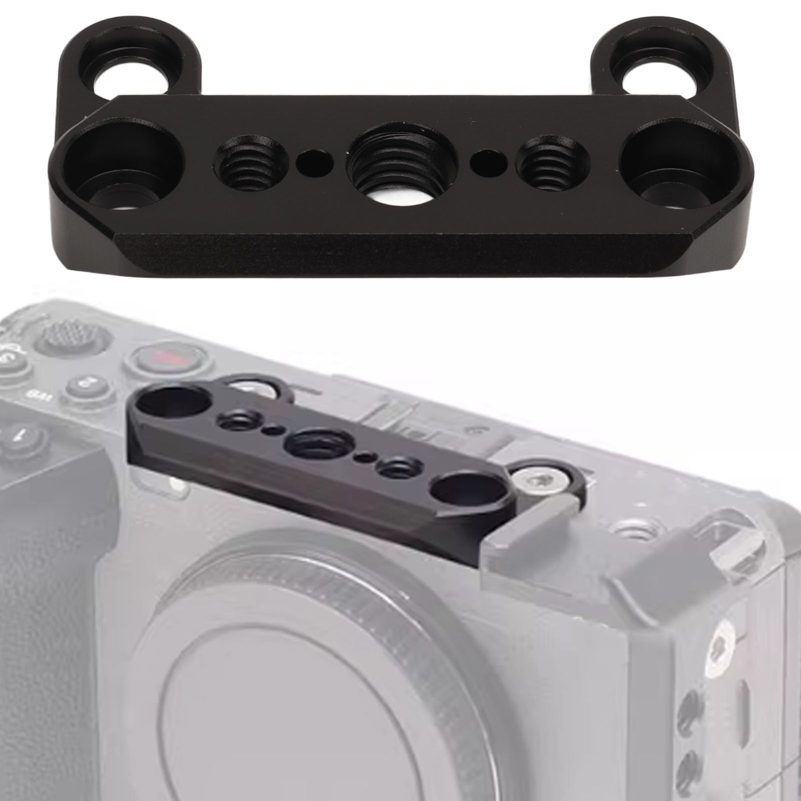 Acouto FX3 FX30 Camera Top Plate, Aluminum Alloy Photography Accessories with Universal Plate for Camera Monitor Cage Rig, Quick Slide Plate with 1/4