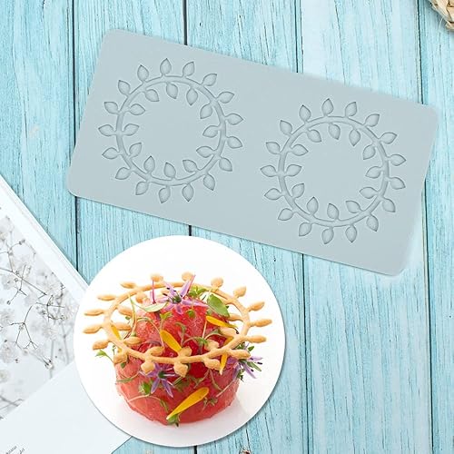 Miniatura 5 de Molde de encaje de hojas huecas 3D, molde de encaje de silicona con formas de flores de múltiples hojas para decoración de pasteles, tapete de