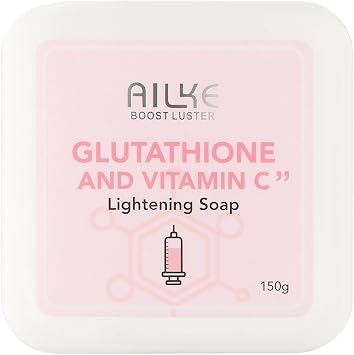 Lightening & Whitening Soap,Gentle Cleaning,Suitable For Face And Body,With Glutathione, Vitamin C,Rich Bubble,Handmade Goat Milk Bath Soap By AILKE BOOST LUSTER 150g