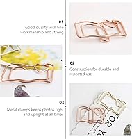 Vista 7 de Operitacx 3 Unidades Elegante Libro Forma Clips Memo Abrazaderas Suministros de Oficina Carpeta Clips Libro de Papel 20 unids*3