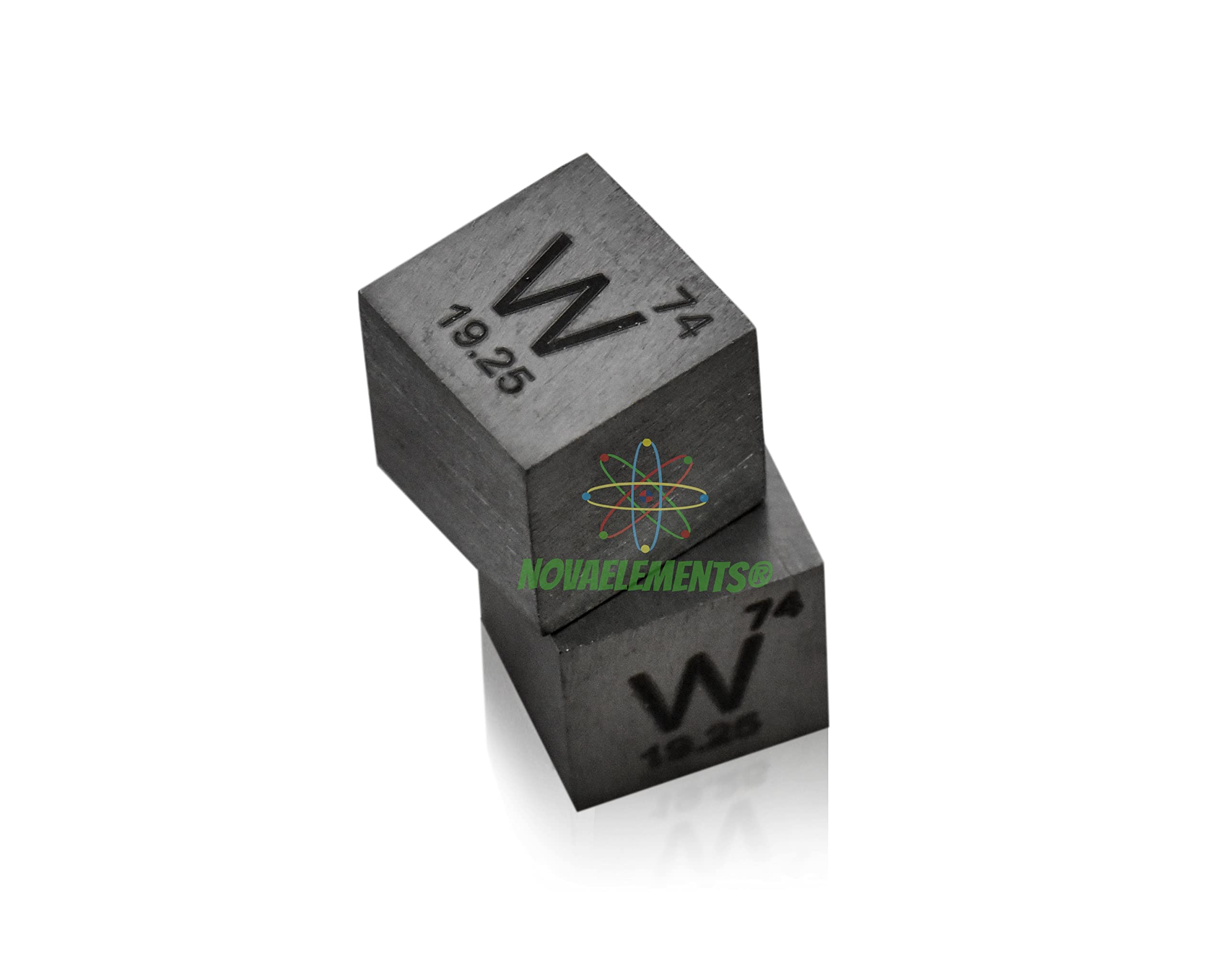 Biwwubik Element dobbelstenen set: 10 mm dobbelstenen van wolfraam, koper, titanium en aluminium voor verzamelingen van periodes van elementen