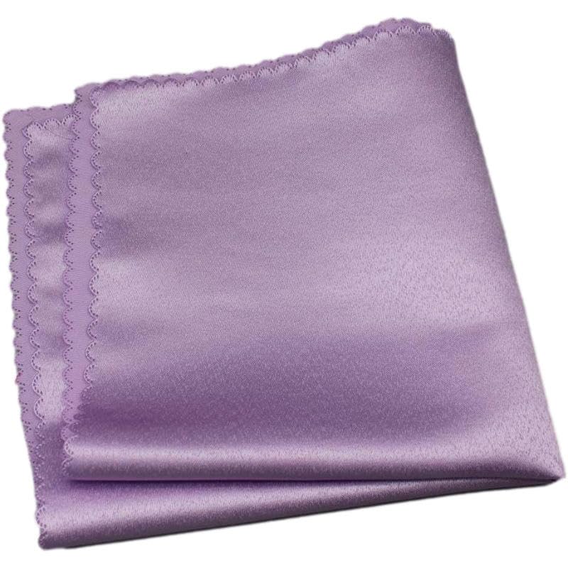 THAYLA 50 x 50 cm, 10/20/60 pezzi viola pizzo volant quadrati tovaglioli di stoffa di raso riutilizzabili per matrimonio hotel Decor damascato tovaglioli di stoffa