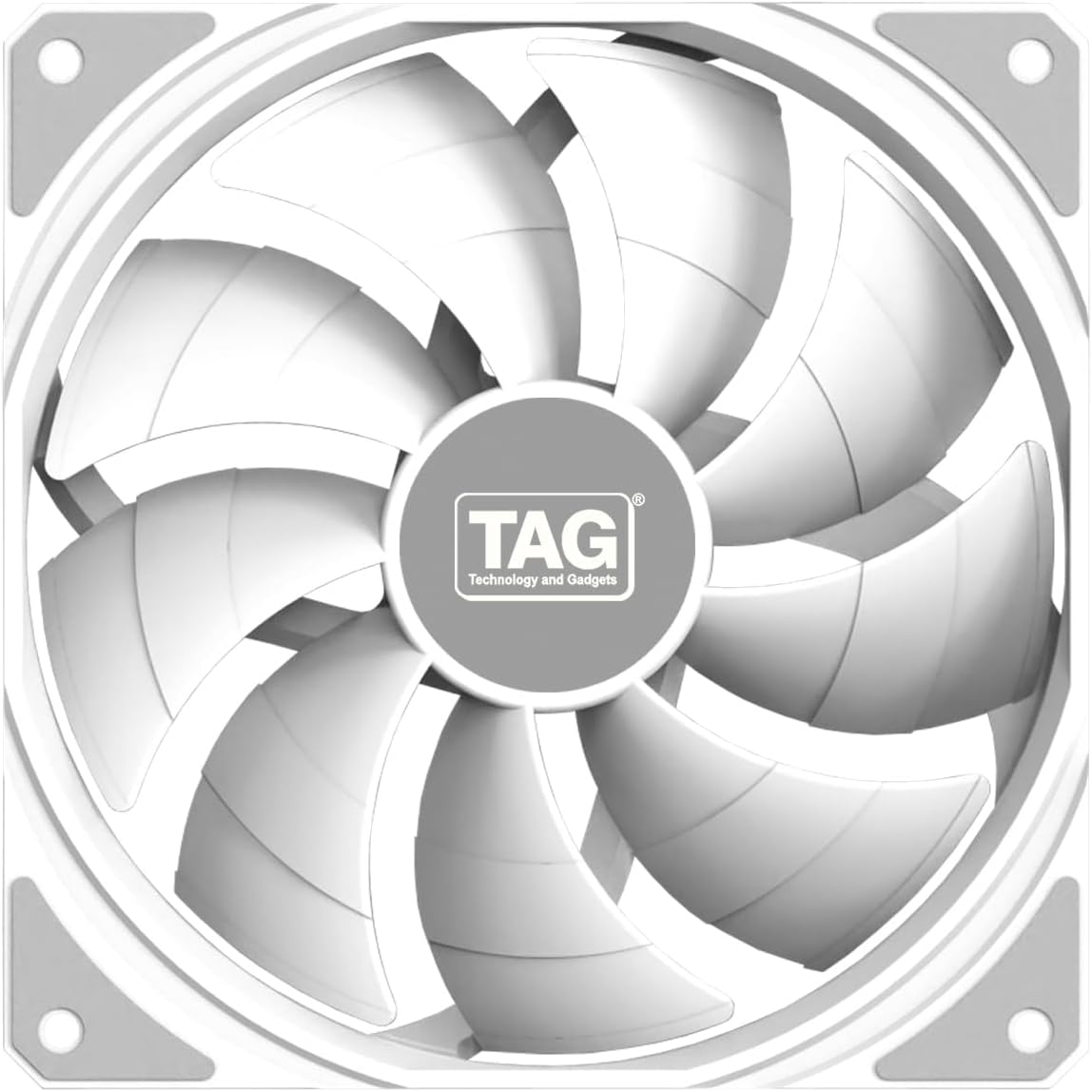 Windforce 120 PC Case Fan with 120mm Cooling Fan | 1800 RPM High Fan Speed | 78.5 CFM Airflow | High Performance Fan | 36.8 dBA Noise | Hyadraulic Bearing | 4 Pin PWM Connector (White)