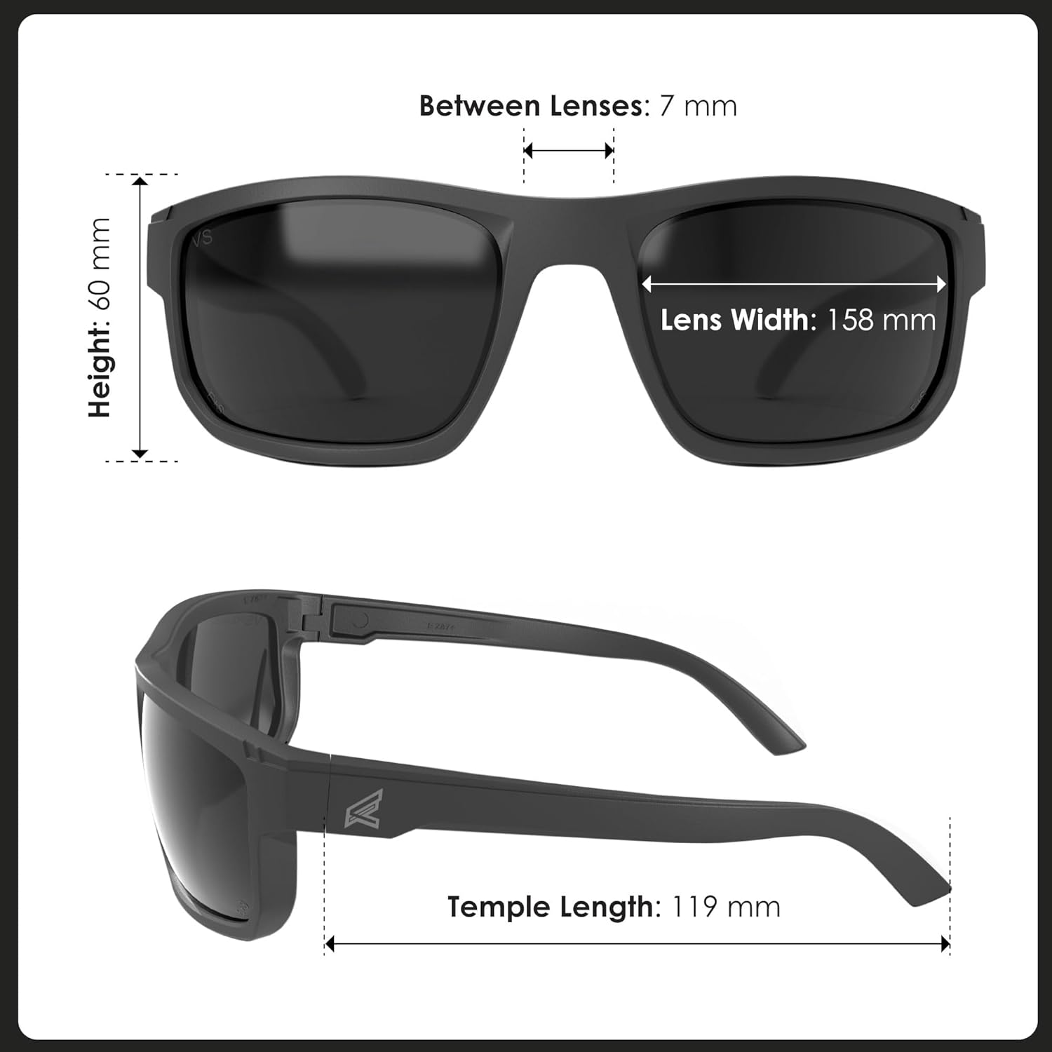 EDGE Defiance Wayfarer Safety Glasses, Polarized Z87 Safety Glasses, Mens Z87 Sunglasses, Protective Eyewear, Z87 Glasses - Image 5