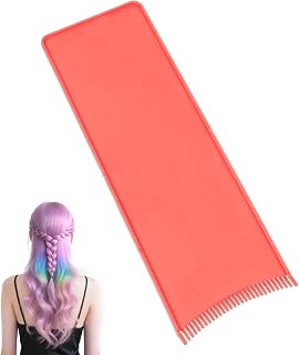 Balayage board, hair dye tools with teeth, highlight tools easy to clean lightweight foil board hair salon supplies for dye hairstylist accessories (red)