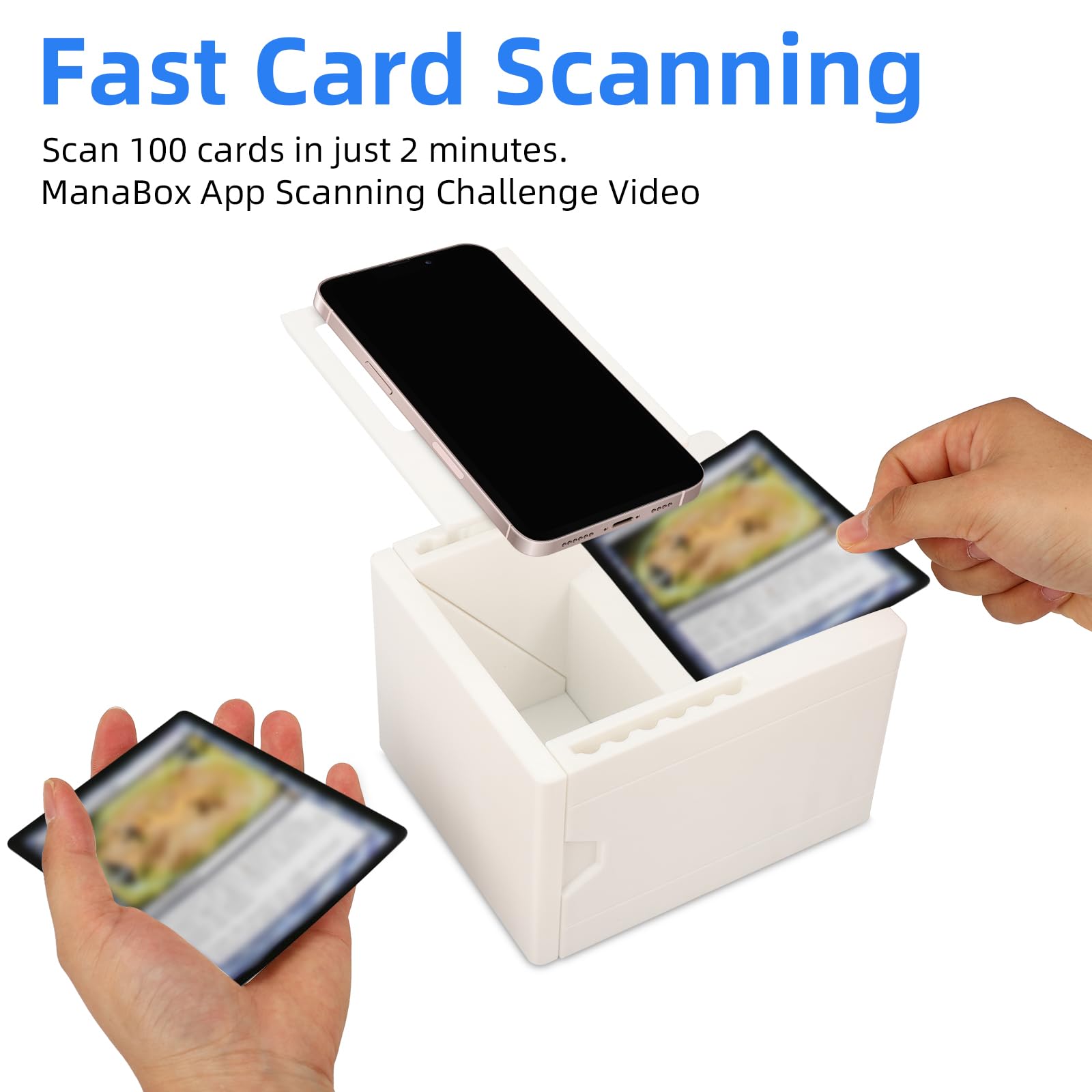 TCG Card Scanner Phone Stand, Trading Card Quick Scanner Works with ManaBox App Compatible with Standard Size Trading Cards - Image 3