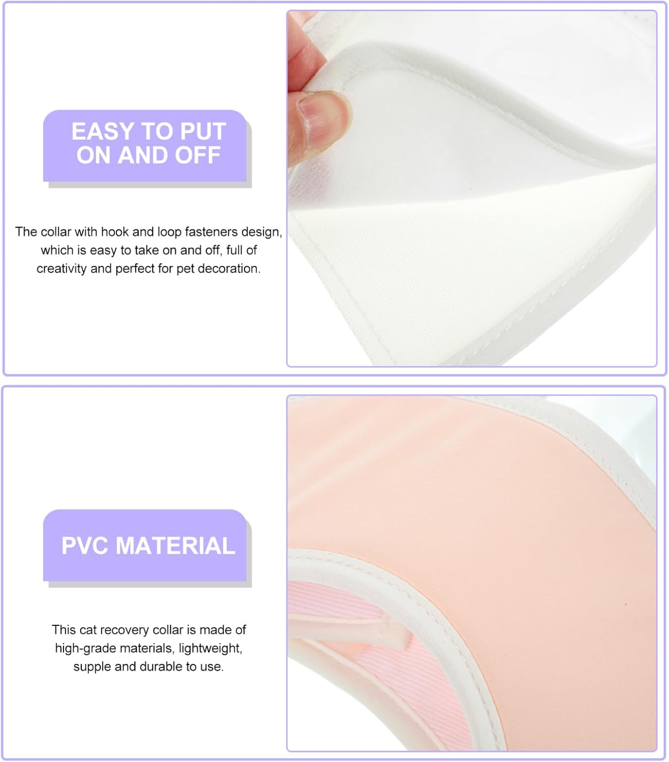 FRCOLOR 4pcs Cat Collar Soft and Breathable Cone for Cats and Kittens Prevents Licking and Scratching Easy to Wear Decorative Neck Cone