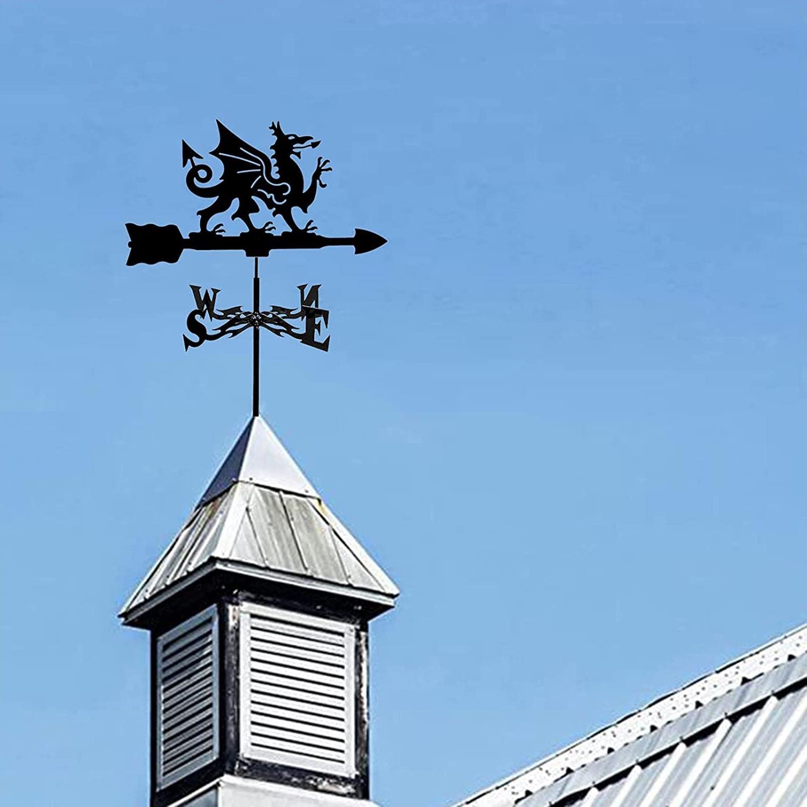 Segnavento con ornamento creativo, indicatore di direzione del vento in acciaio inossidabile Paletto da giardino Segnavento Strumento di misurazione professionale per la decorazione dell'ornamento de