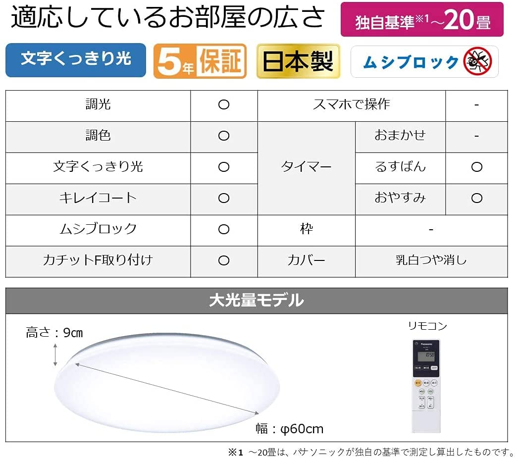 Amazon | パナソニック LEDシーリングライト 大光量モデル 調光・調色