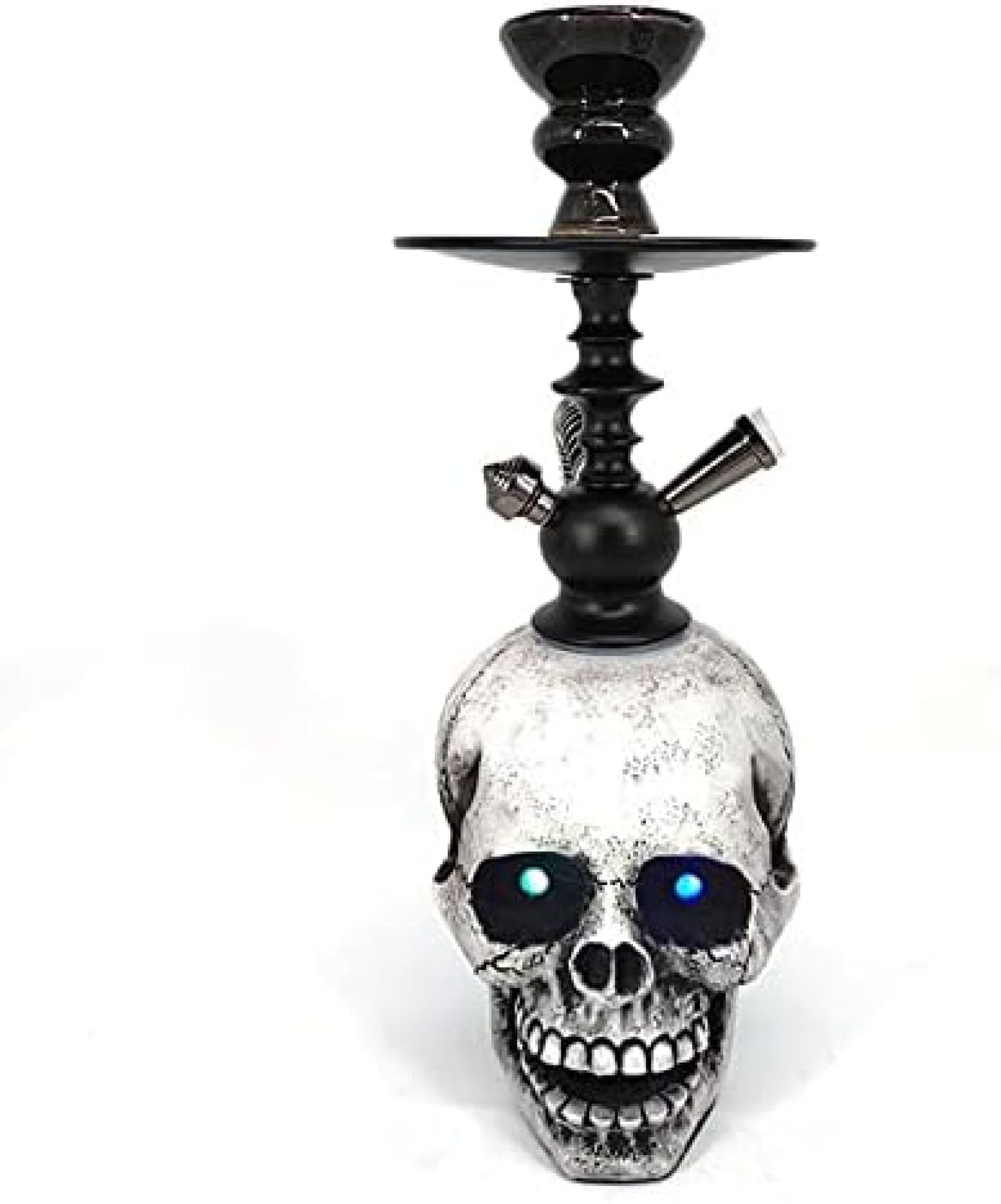 Cachimba, Cachimba con Luz LED De Calavera De Barra, Kit De Cachimba con Manguera, Mini Kit De Cachimba De Resina, Manguera De Cachimba De Silicona, Portátil,bonny369