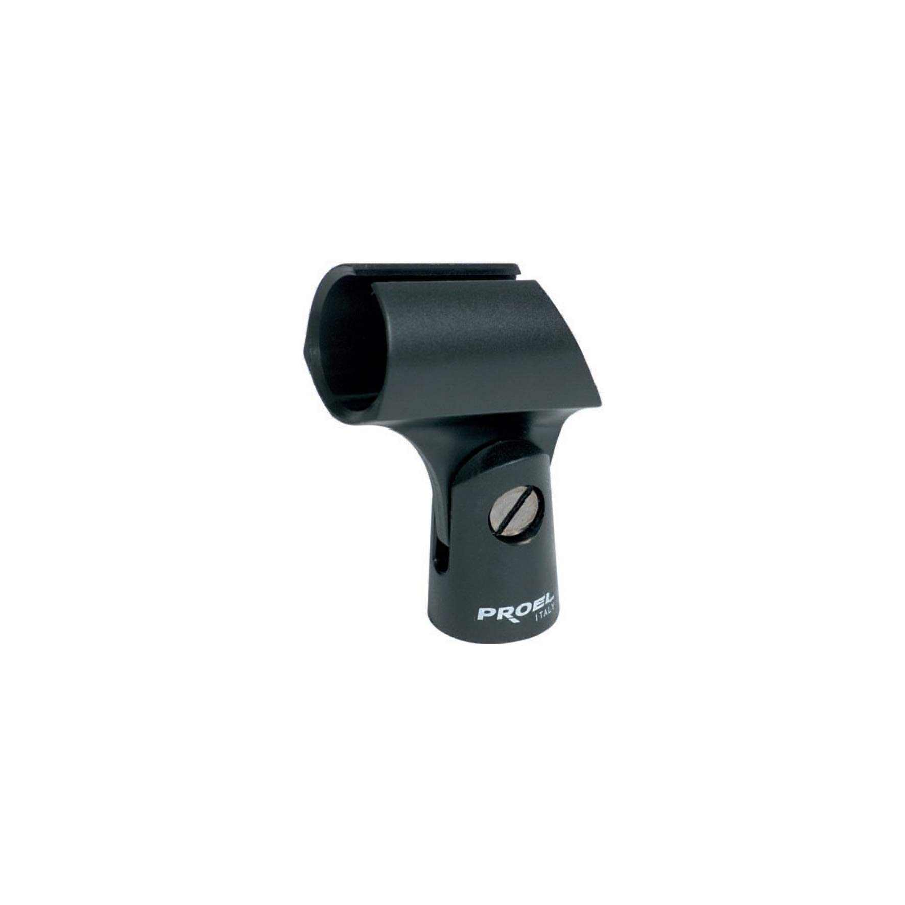 Proel DST110BK + APM10 - Base da tavolo triangolare con asta per Microfono, Nero Opaco + Supporto APM10 Reggimicrofono, Nero