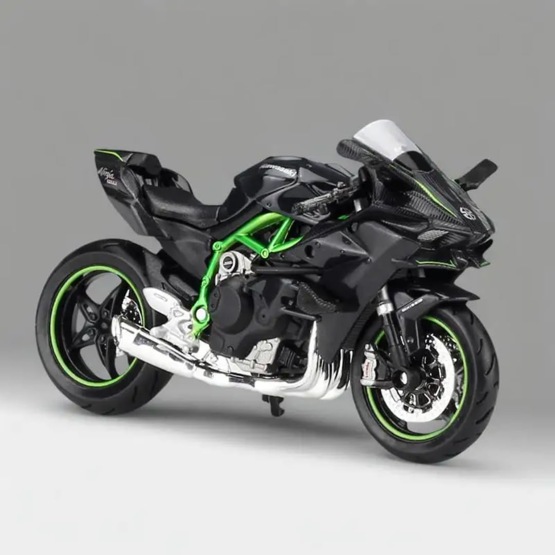 PLUSPOINT Diecast H2R Motorcycle Toy Bike 1:10 Scale Model Vehicles Alloy Simulation Super Bike Also for Car Dashboard Adult Alloy Motorbike Toy Simulation Model Vehicle Toy Street Machine Kids Gift — Amazon image 5