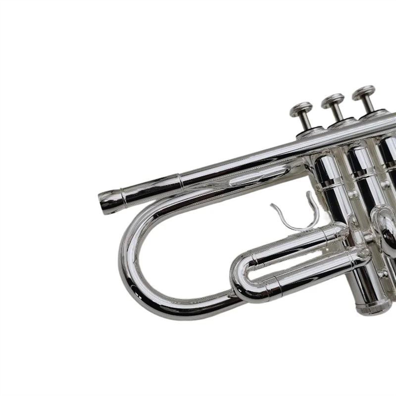 Standard Trompeten Bb-Tuning-Trompete Aus Messing Versilberte Oberfläche Musikinstrument Trompete Mit Kofferzubehör