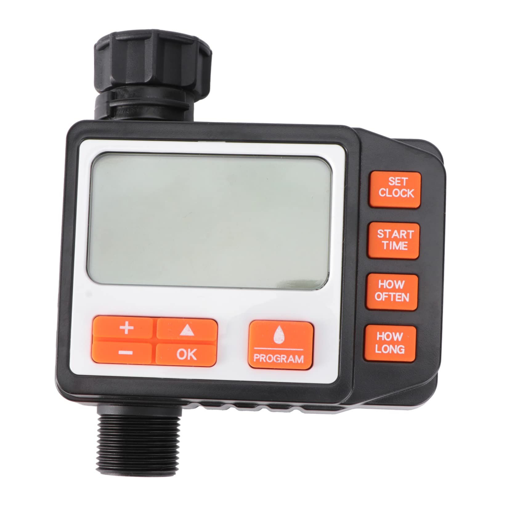 Timer Elettronico per Irrigazione a Goccia Abs Nero Display per Annaffiatura Automatica a Orario Fisso