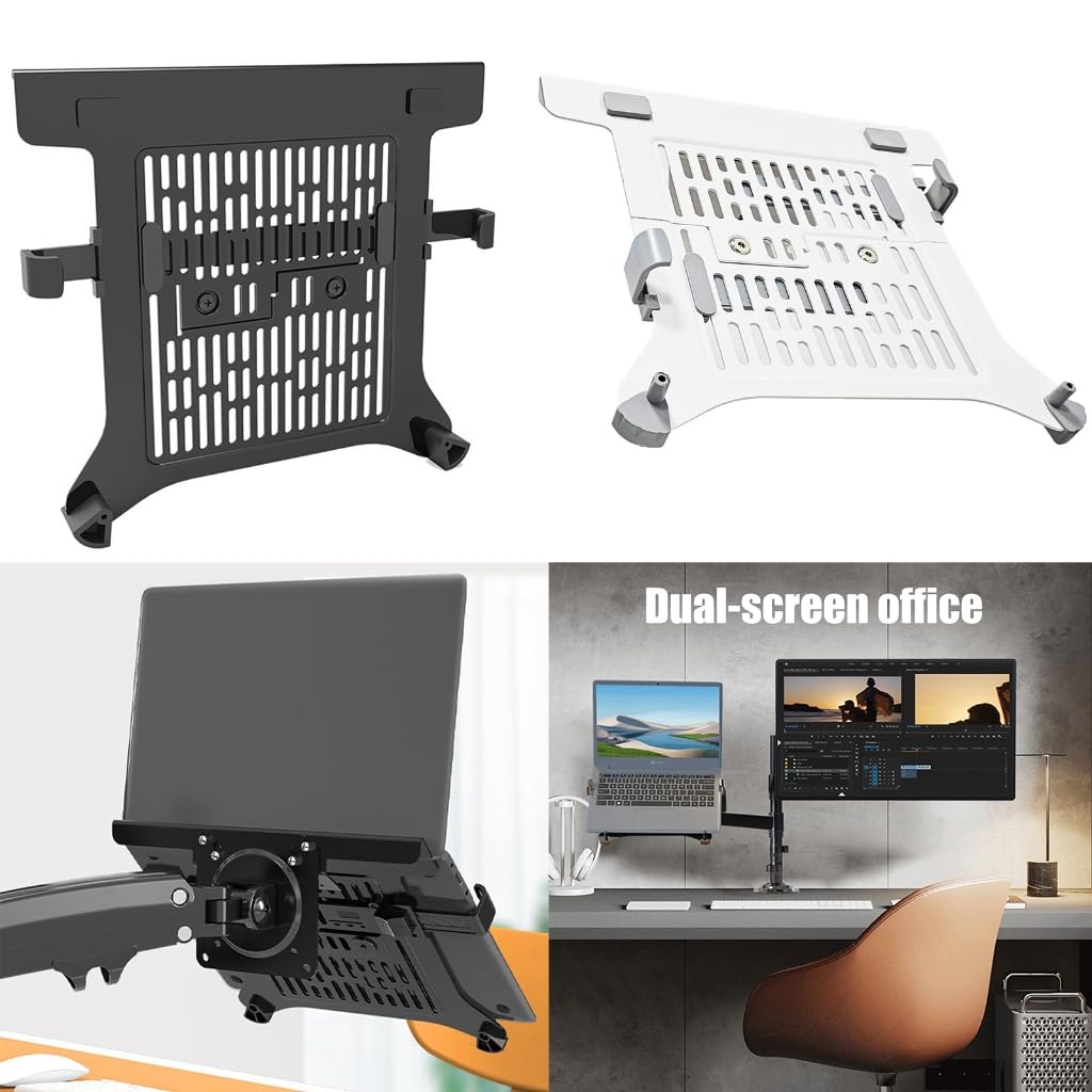 Soporte ajustable para laptop compatible con VESA Soporte de brazo ventilado para portátiles de 10 a 17 pulgadas