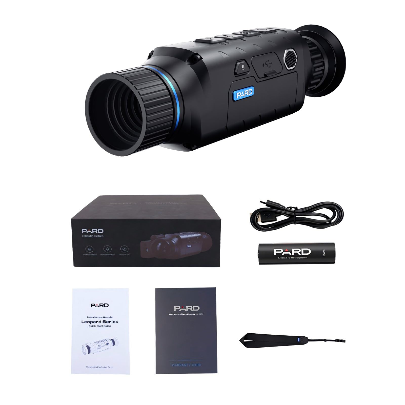 PARD Wärmebildkamera Jagd, mit 12 μm Pixelgröße, WLAN, wasserdicht, hohe Empfindlichkeit (NETD ≤ 25 mK) für Jagd, Überwachung und Outdoor-Expeditionen, Leopard 256 with 11mm Lens