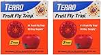 TERRO Fruit Fly Traps for Indoors (4 Pack) + 180 Days of Lure Supply