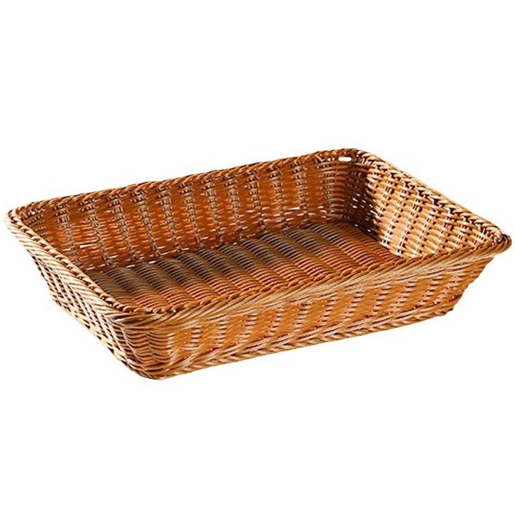 Cestas de pan de mimbre para organizar alimentos en la despensa