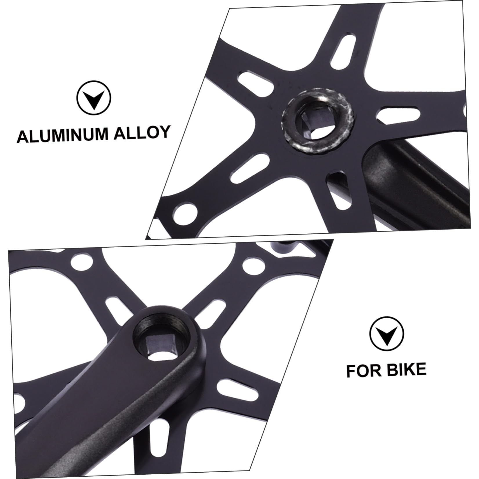 Beaupretty Guarnitura Singola Bici 170 Mm in Ferro 52 Denti Manovella Cava, Compatibile Bici Corsa e Mountain Bike a velocità Singola, Accessori di Ricambio per Trasmissione Biciclette