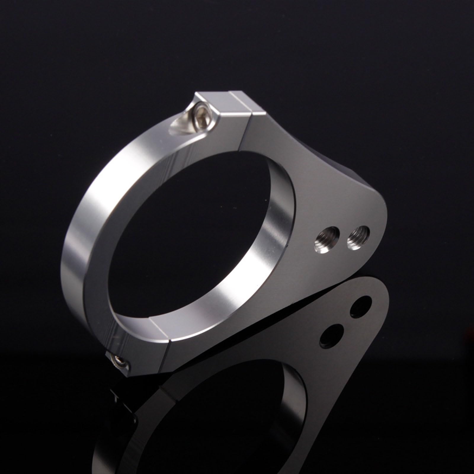 Staffa Universale Per Ammortizzatore Sterzo Moto - Alluminio T6061, Diametri 30-60 Mm, Colore Nero 43mm