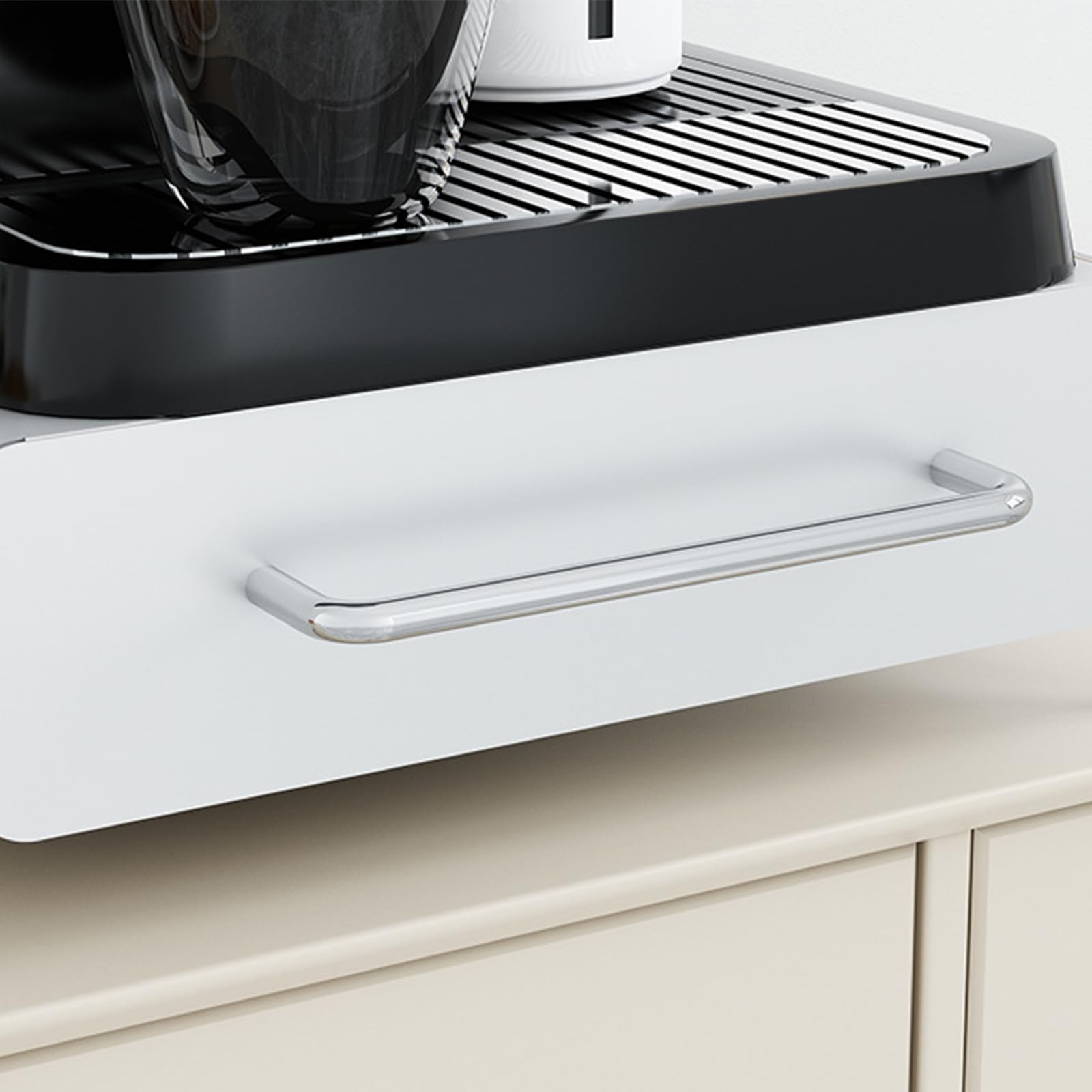Tiroirs à Capsules Compatible pour Tassimo,Porte Dosette Tassimo, Tiroir de Rangement/Support de Machine 2 en 1 pour La Machine de Tassimo-30.5 * 31.5 * 10cm-(36 pièces) blanc