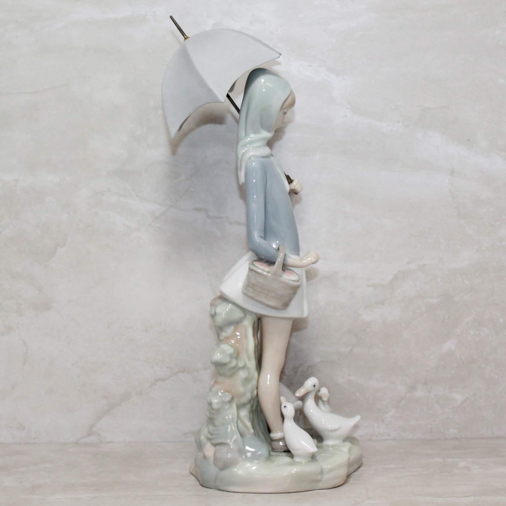 Amazon.co.jp: Lladro 「傘とガチョウを持つ少女」 コレクション