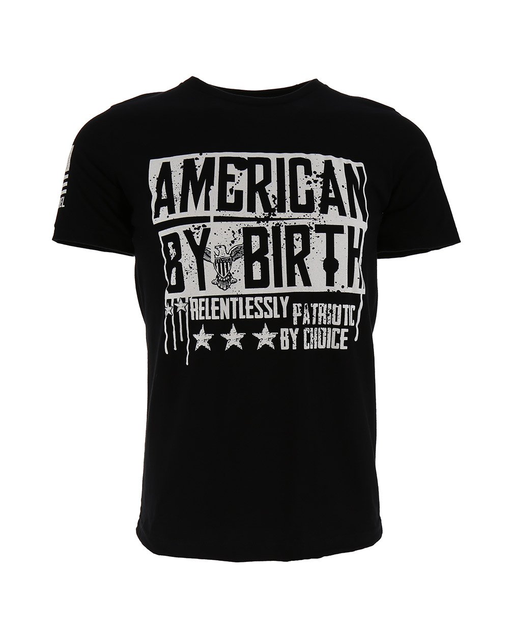 Nine Line American by Birth Men's T-Shirt, Color Black, Size M