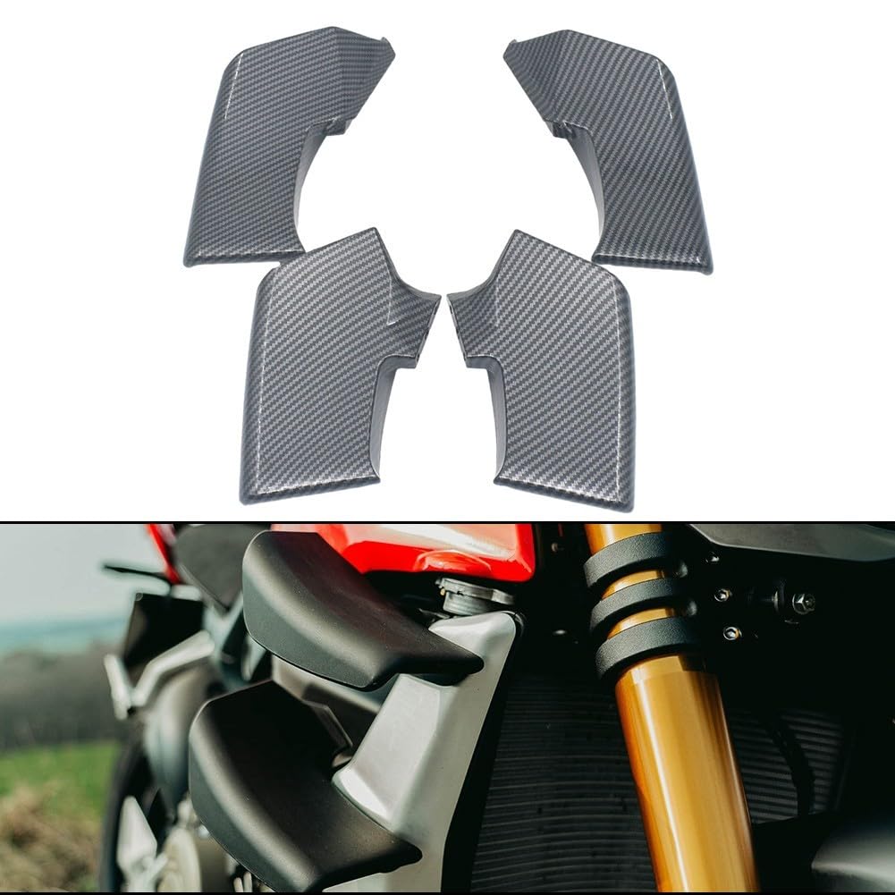 4 Stks Motorvleugels, Koolstofvezel Spoiler Vaste Vleugels Vleugels Voor Ducati Streetfighter V4 V4S V4SP 2020-2023