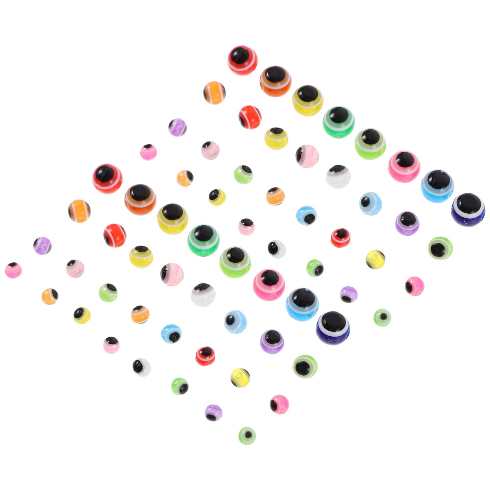 Tofficu 500piezas Abalorios De Resina Para Diy Cuentas De Ojo Para Pulseras Collares y Pendientes Accesorios Decorativos De Joyería