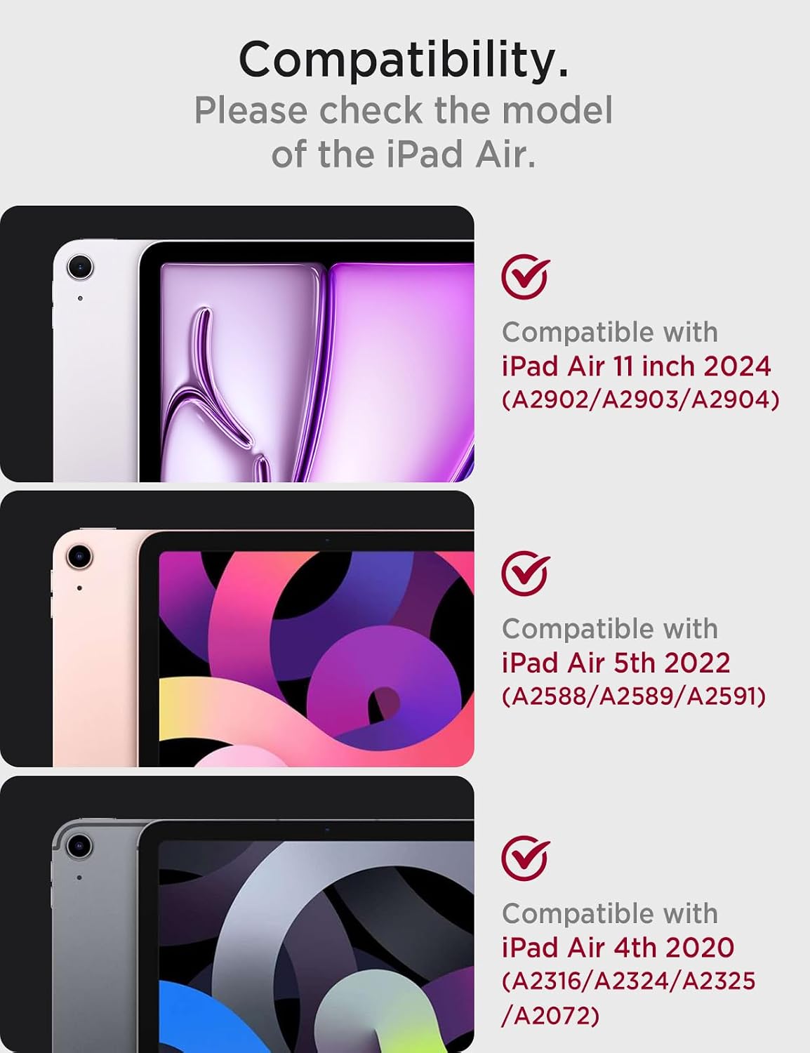Miimall Waterproof Case for iPad Air 11 inch M2/M3/M4 2024/2025/2026, IP68 Waterproof 360 Full-Body, Built-in Screen Protector, Shockproof Dust/Snow Proof Waterproof Cover for iPad Air 11 inch
