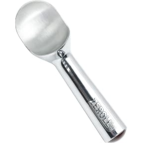 Zeroll Original Ice Cream Scoop Unique Liquid Filled Heat Conductive Handle Simple One Piece Aluminum Design Easy Release Made in USA, 2.5-Ounce, Silver