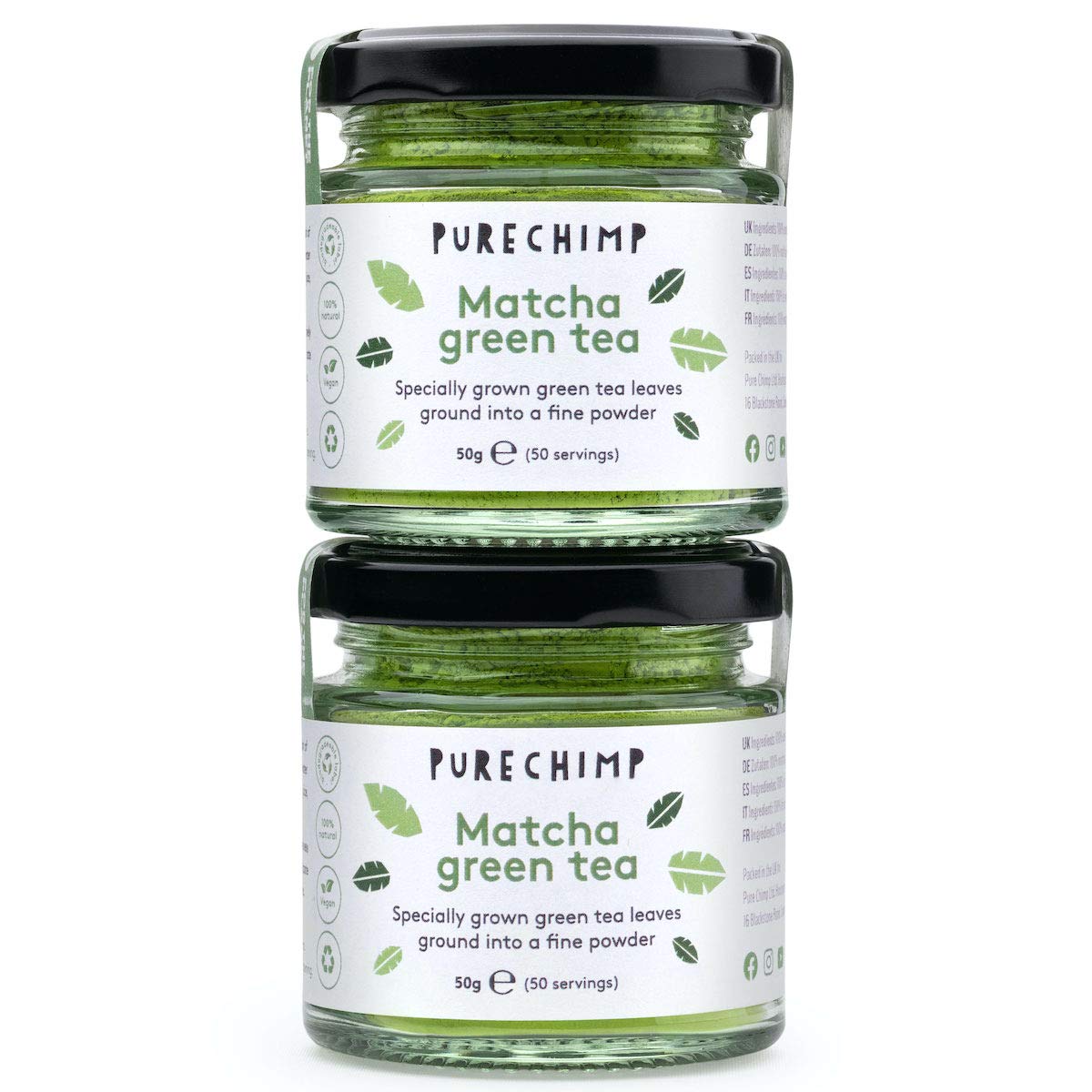 Matcha Tea Powder by PureChimp Regular/Mint/Turmeric 2