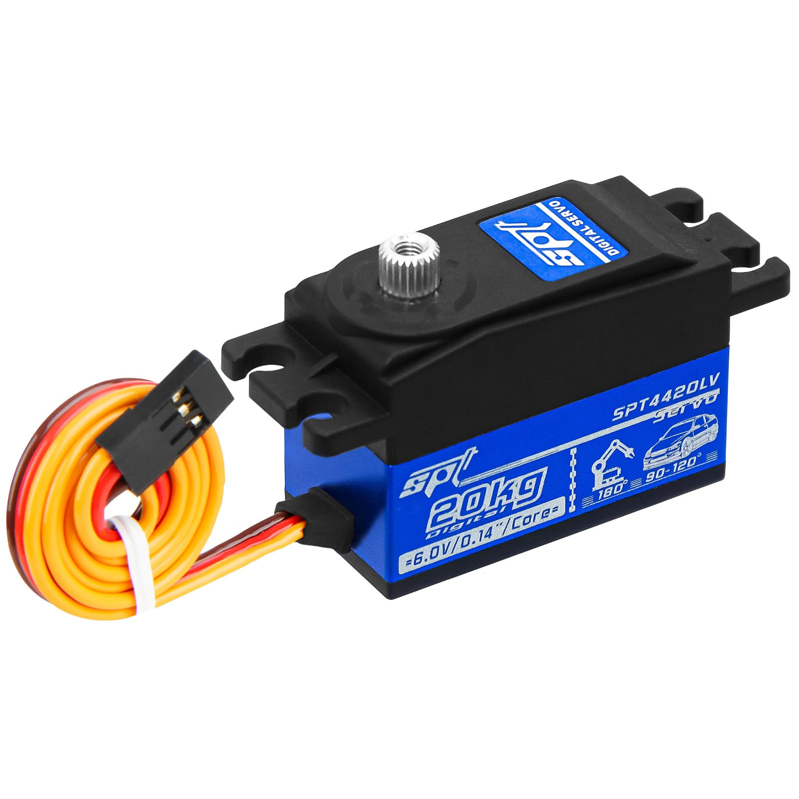 20kg RC Digital Servo Alta Coppia Full Metal Gear & Sterzo Servo Braccio per 1/10 RC Auto