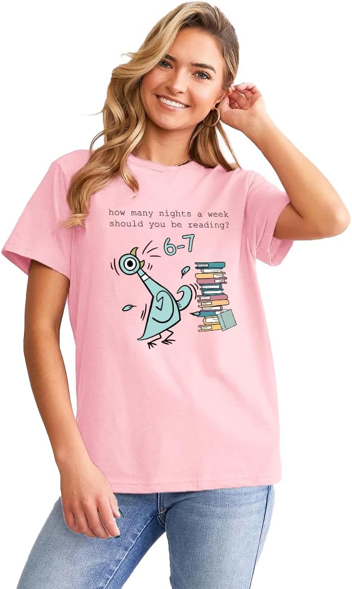 67 Shirt Funny Teacher Shirts for Women Read Book Graphic Tee Casual Tops image 2
