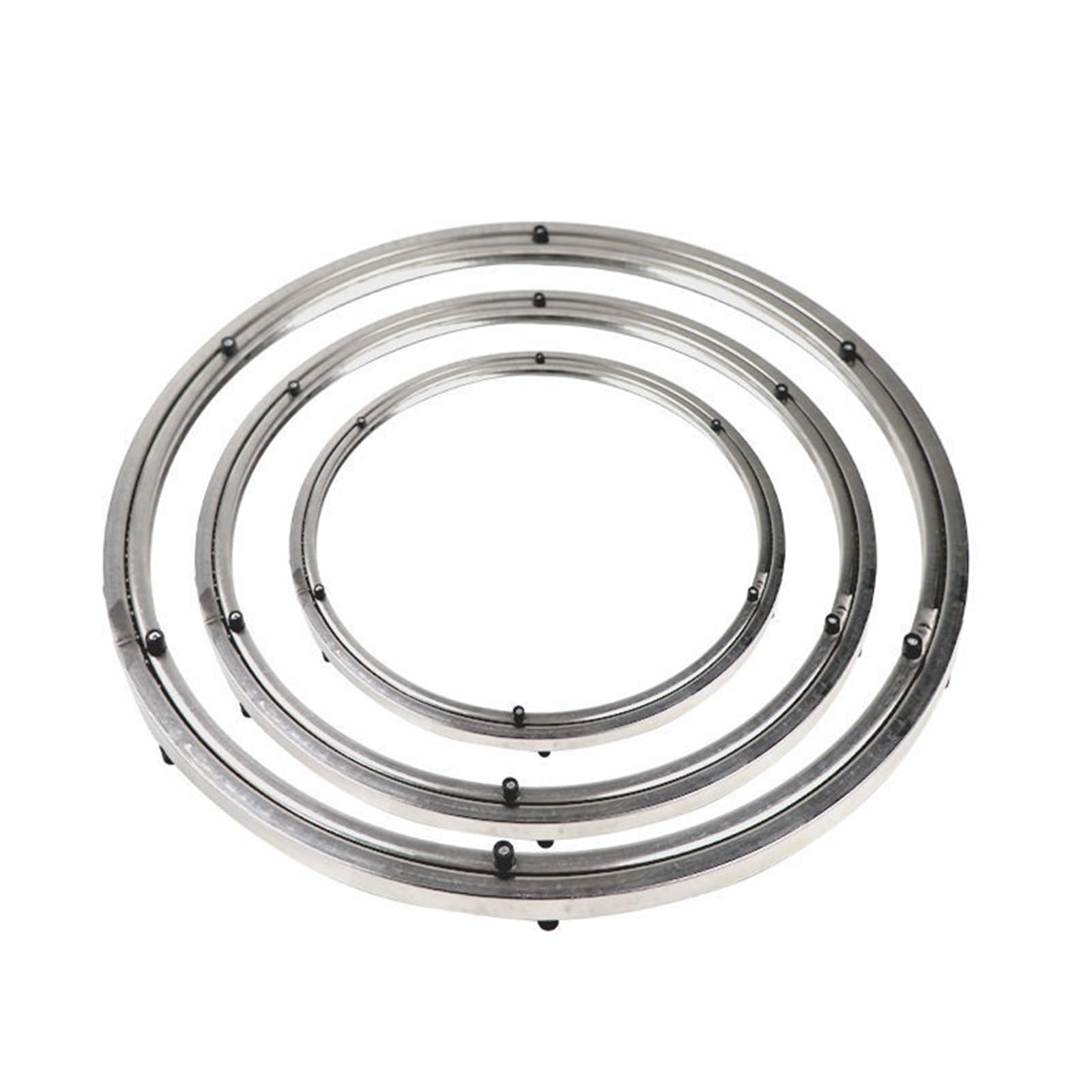 Dining Table Turntable Base Bearing Marble Glass Stainless Steel Round Round Table Turn Core Home Rotating Track(15.7inch)