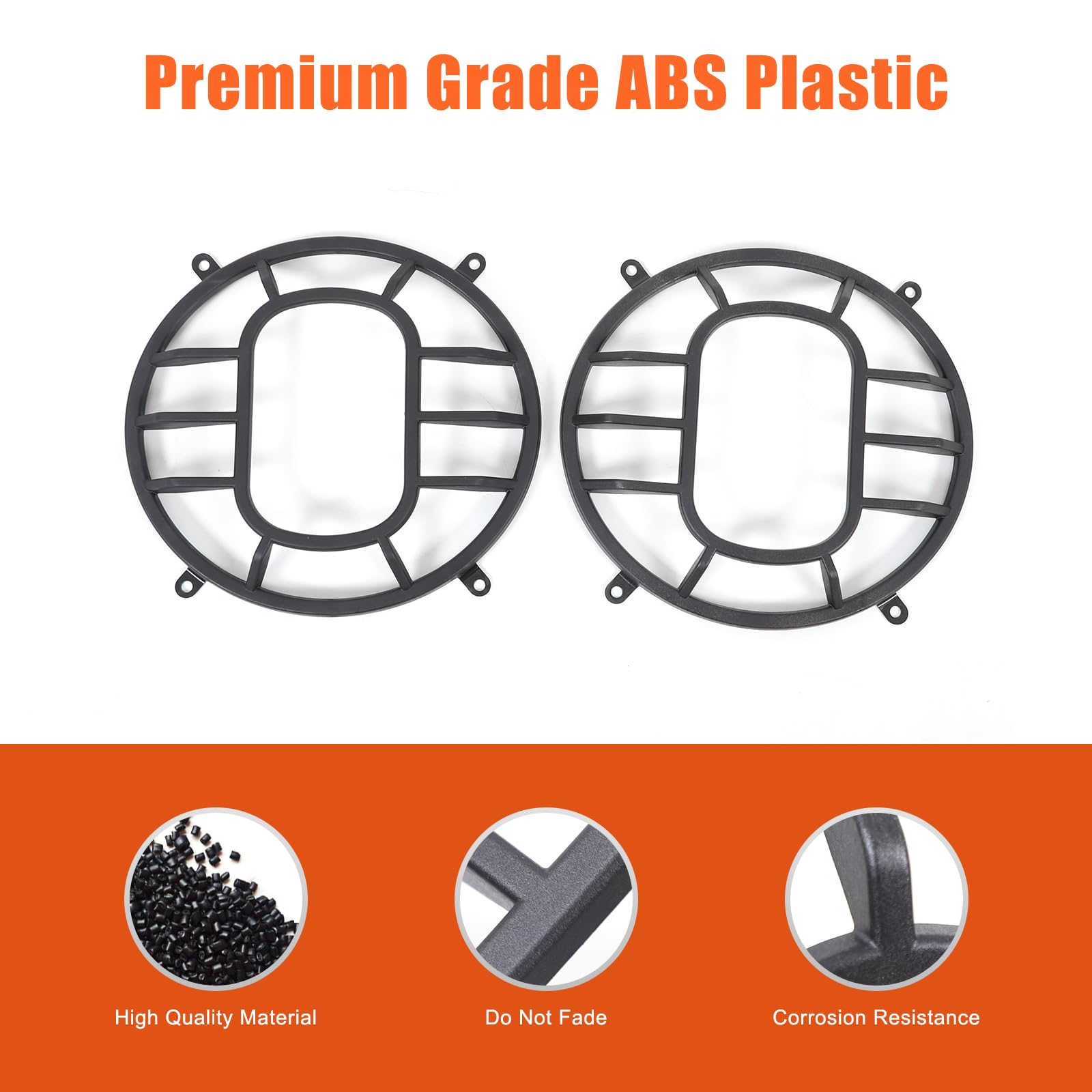 Copertura protettiva per faro anteriore dell'auto, in plastica ABS, compatibile con Ineos Grenadier 2020-2025, accessori decorativi esterni (stile A, nero)