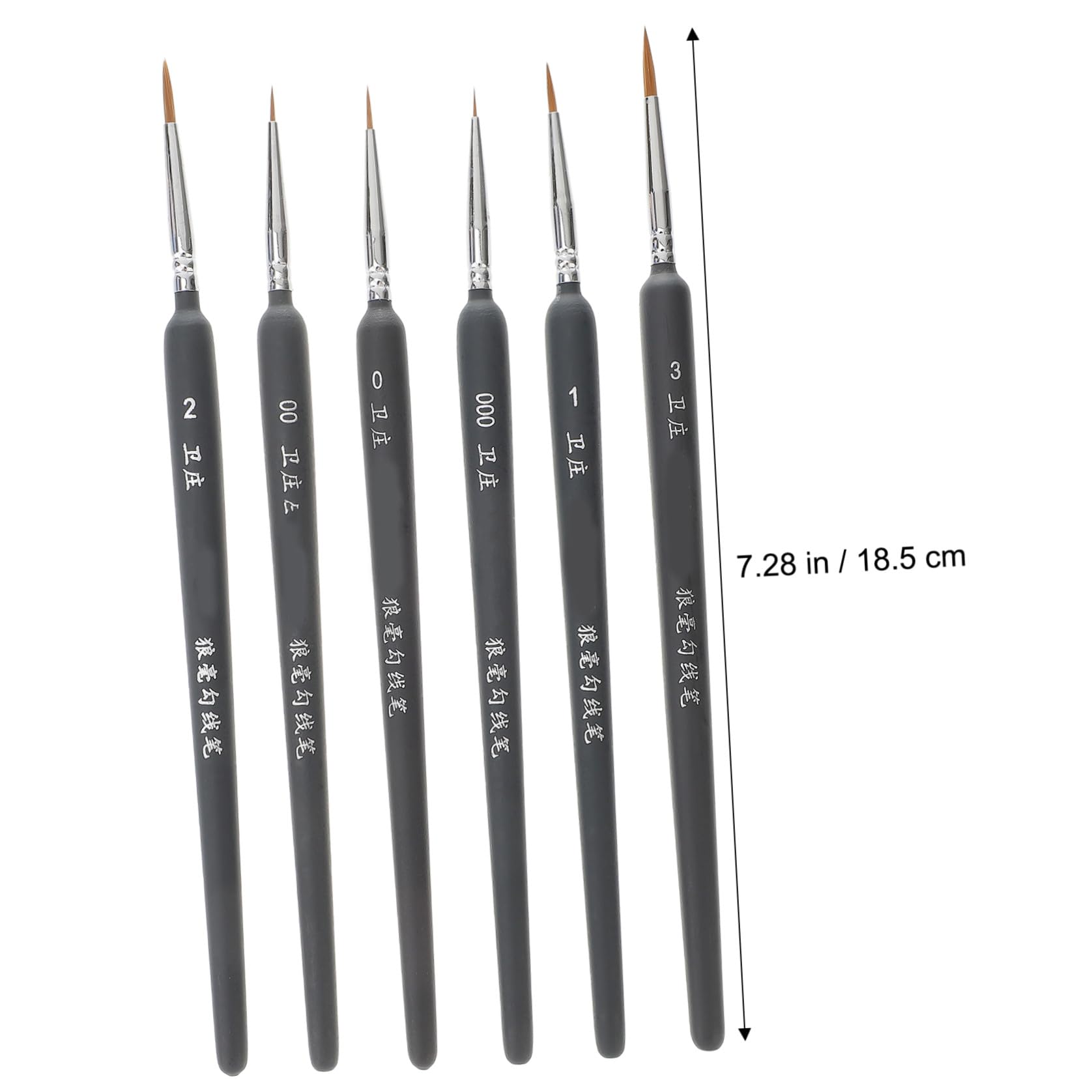 Pinceles de Pintura de Detalle Set 6 Piezas Pinceles de Acuarela de Pelo de Comadreja Pincel de Pintura en Miniatura Suministros de de Pluma para Detalles Finos Y de