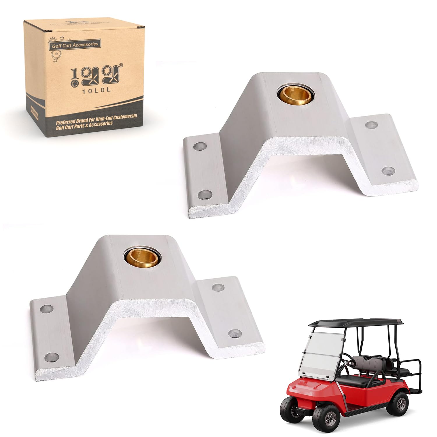 Photo 1 of 10L0L 2Pcs Golf Cart Accelerator Bearing Bracket for Club Car DS 1981-2011 Gas & Electric 1011694