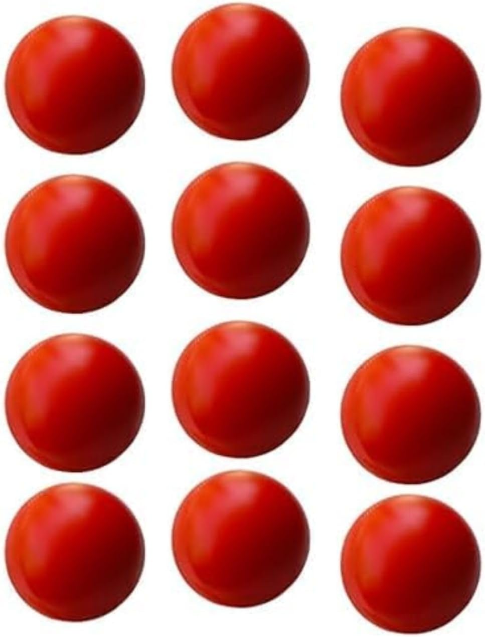 Cricket Training Balls, Red, Heavy Duty Hard Plastic, 80gm, for Practice Bounce and Bowling Drills, Indoor and Outdoor, Pack of 12