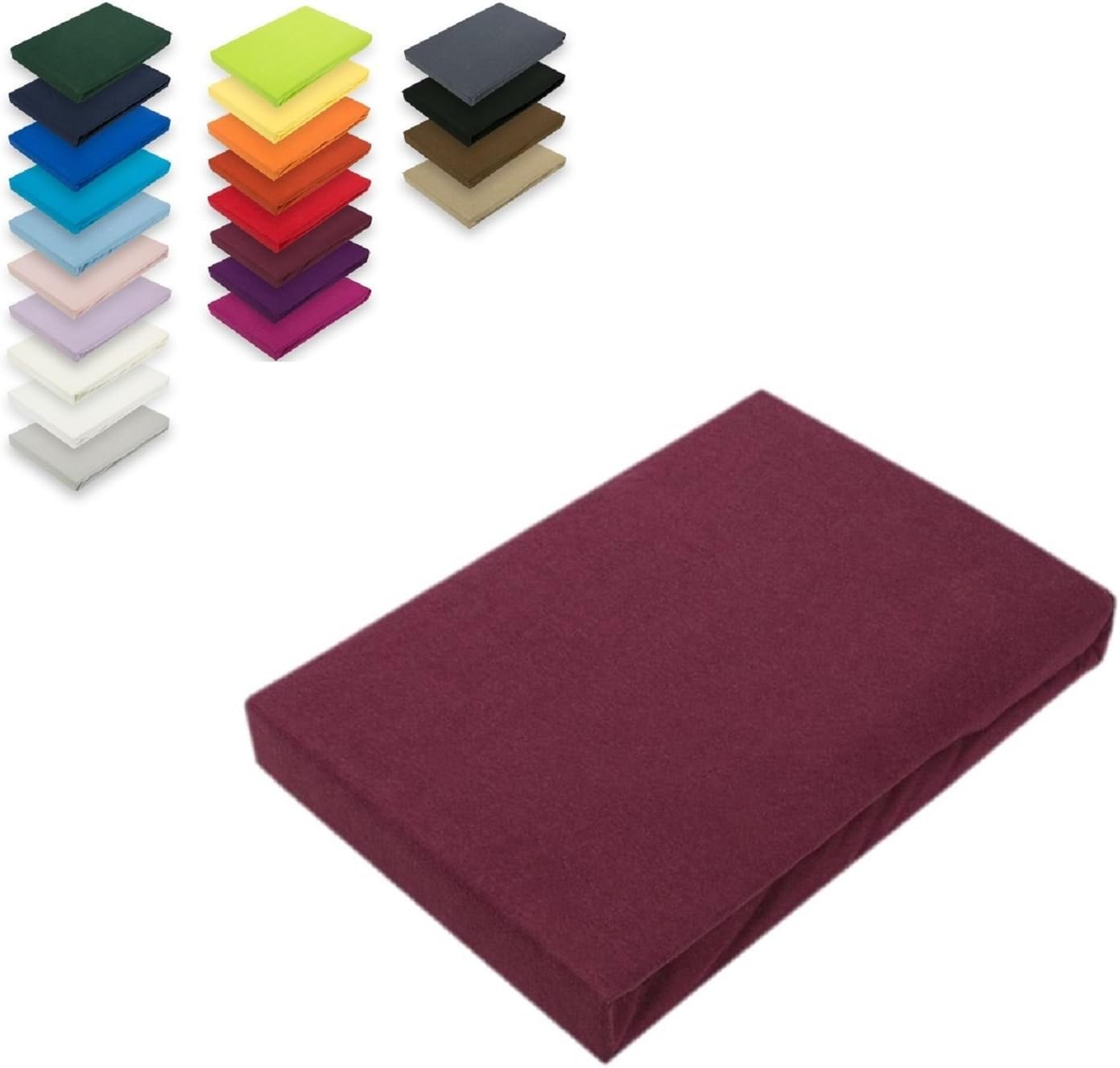 Lenzuolo Angolare In Jersey 90-100x200cm - Cioccolato Marrone | Cotone 140g/m² Elastico - Foto 7