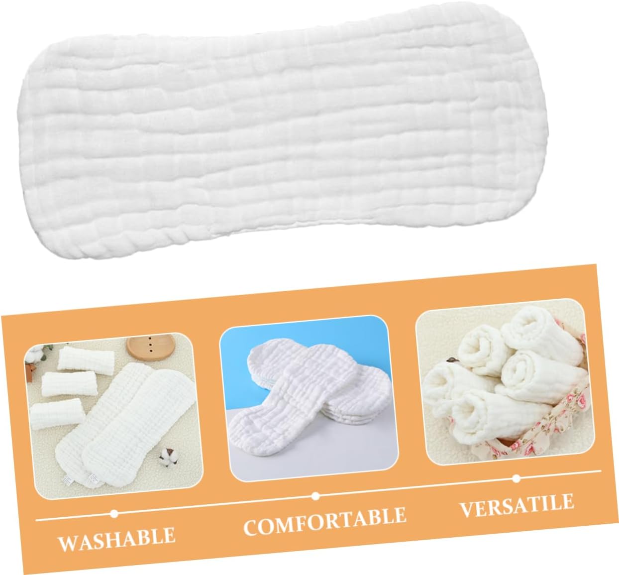 5pcs Diapers Burp Cloths for Boys Rapid Absorption Cotton Diapers Comfortable Fit Months Multiscenario Use