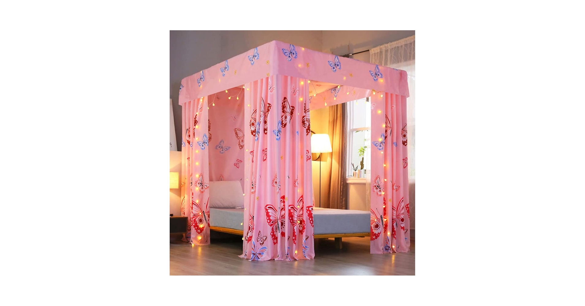 Amazon.com: Mengersi Princess Four Corner Post Canopy Bed