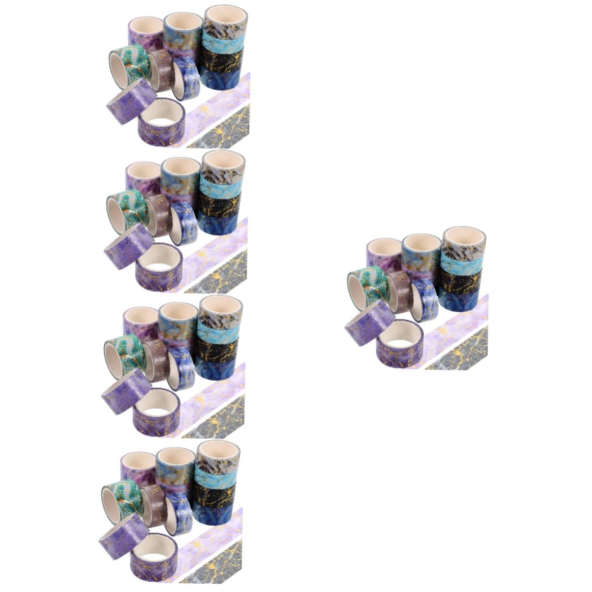 NUOBESTY 70rollos Washi Tape Decorativo Diseño De Mármol Para Manualidades y Scrapbooking Cintas Adhesivas Para Diario y Proyectos Creativos