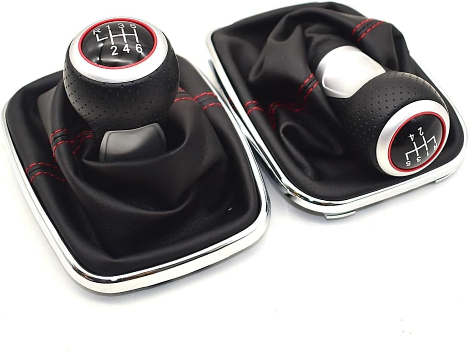 6 Speed Gear Shift Knob Shift Knob Boot Gaitor Fit for VW Golf GTI Jetta Bora MK4 1999-2005 (6th Gear)
