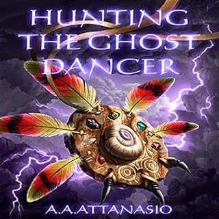 Diseño de la portada del título Hunting the Ghost Dancer
