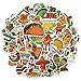 Qpout 100 Pezzi Adesivi Fiesta Messicani per Bambini, Design Assortito Scrapbook Adesivi Messicani per Notebook Diario Laptop Frigorifero Tazza Regali Scatola Decorazione Accessori