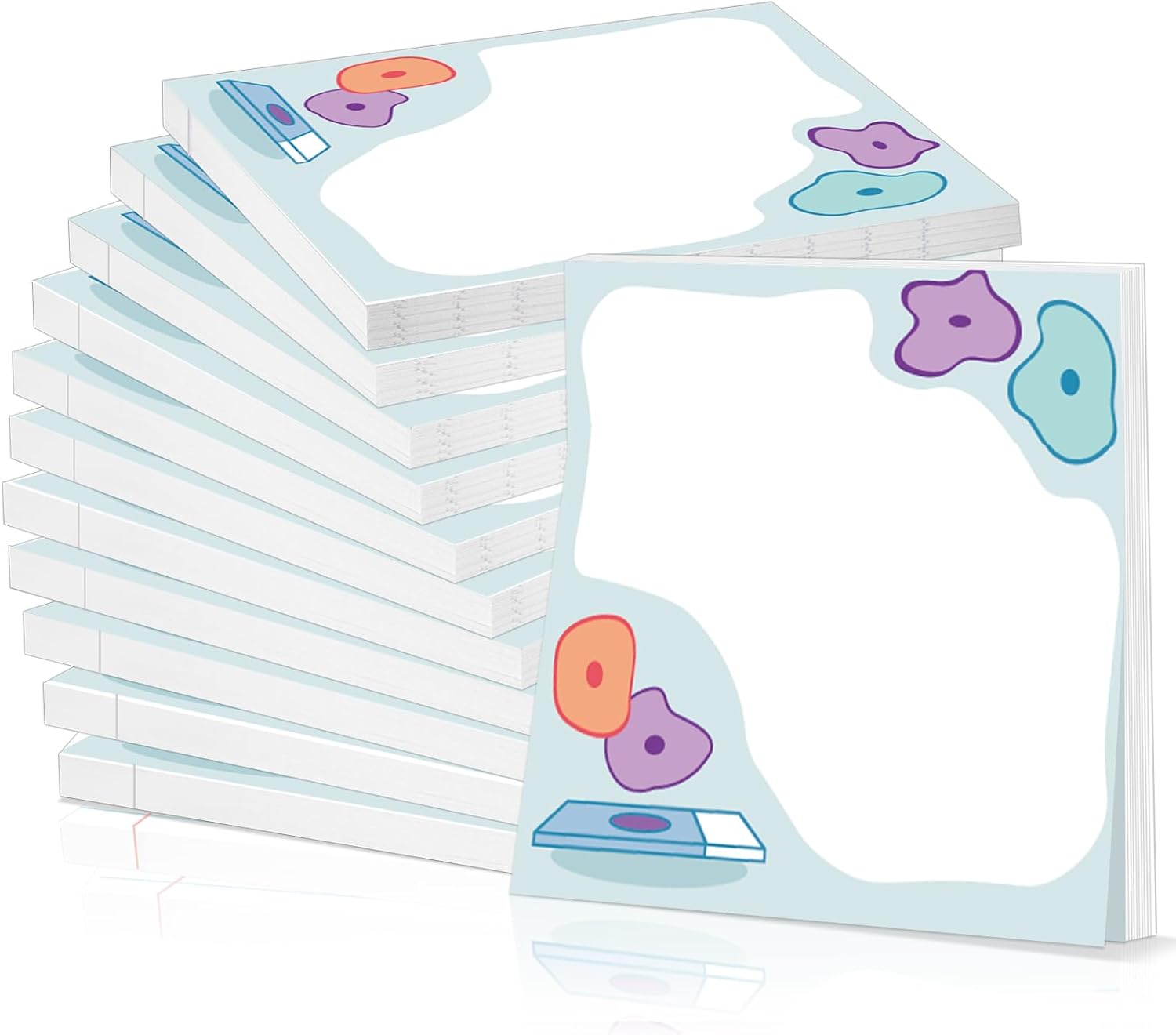 gisgfim 12 Packs Lab Week Science Sticky Notes Self Stick Science Lab Sticky Notes Appreciation Gifts Funny Cells Tissue Sections Memo Pad Back to School Office Week Party Teacher Supplies (Cytology)